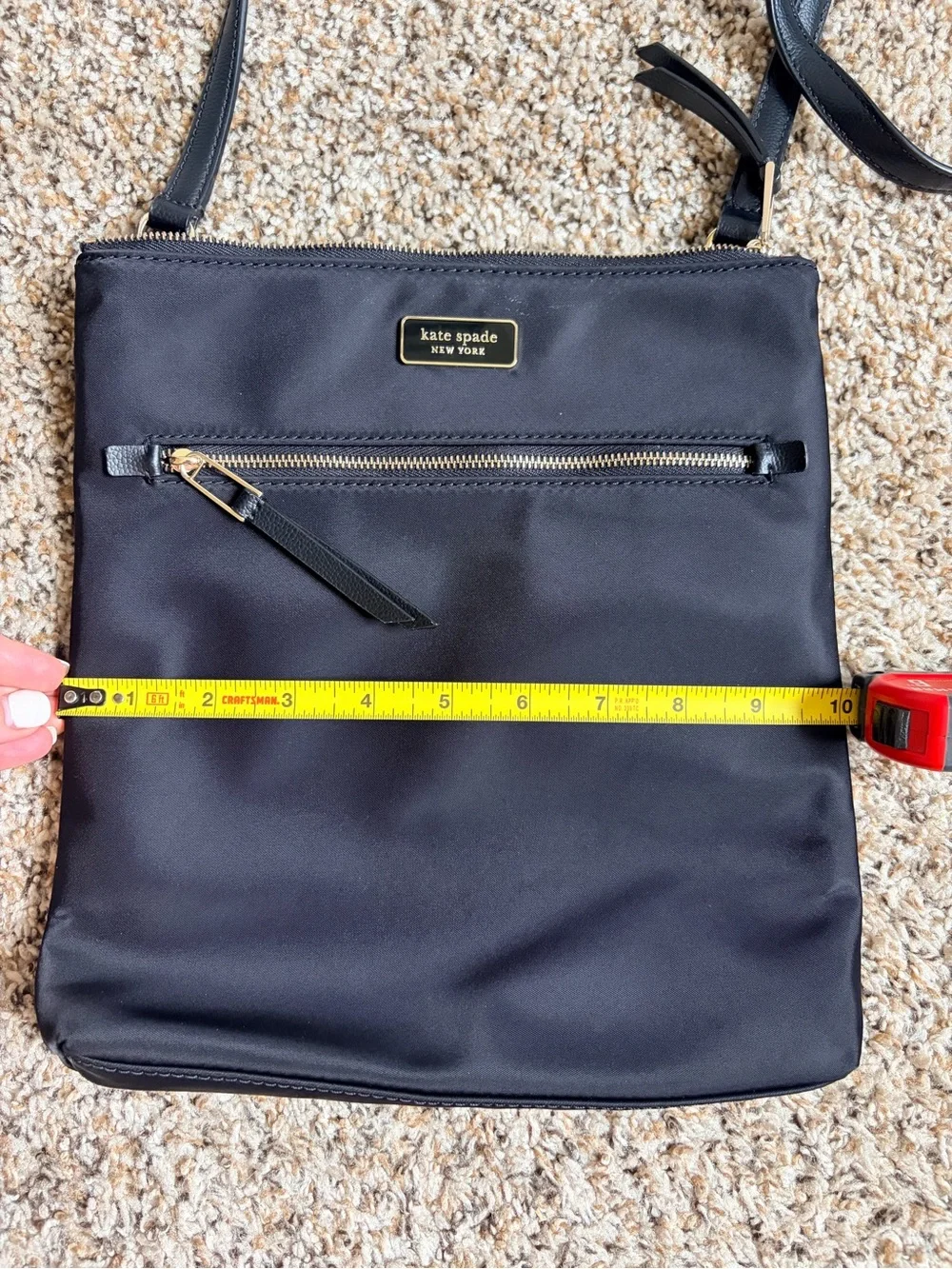 Kate Spade Outlet Dawn Flat Crossbody - Classic Black Nylon
